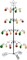 3 FT Iron Christmas Tree Ornament Display Stand - 56 Hooks